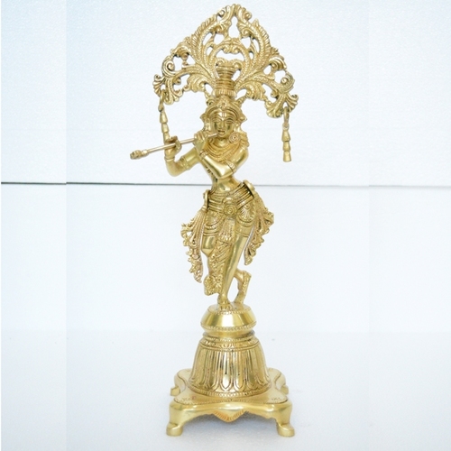 Standing Lord Krishna Playing Flute Decorative Statue