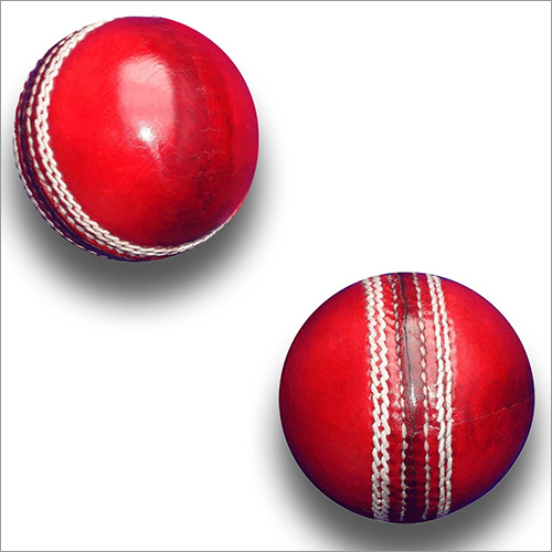 Red Leather Cricket Ball