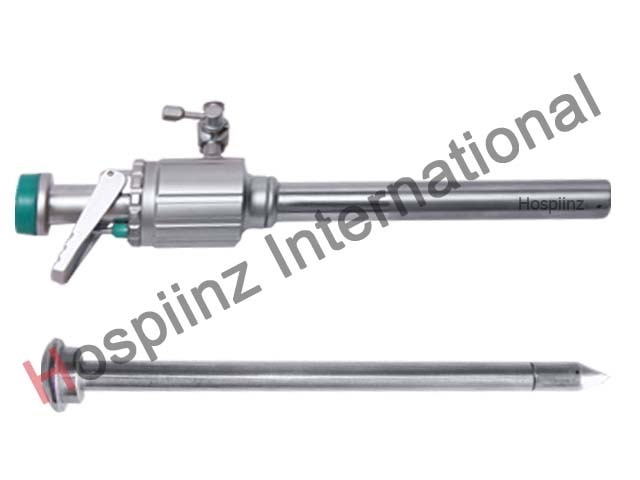 5mm Trocar Sharp With Function Smooth Cannula