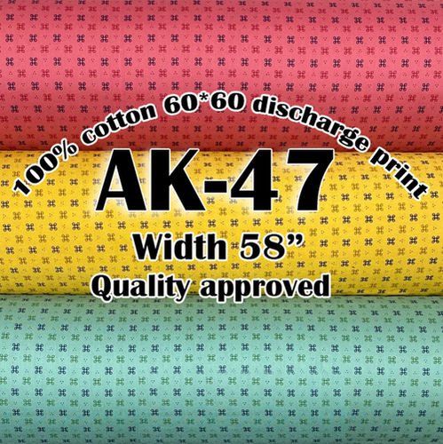 Cotton 58-60 All Over Print Fabric, For Garments, GSM: 100-150 at