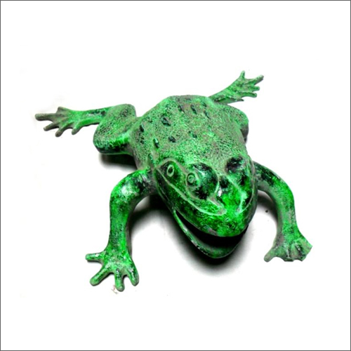 18x10x7 Inches Aluminium Sitting Frog Sculptor