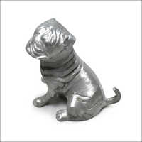 6x6 Inches Aluminium Sitting Dog Sculpture