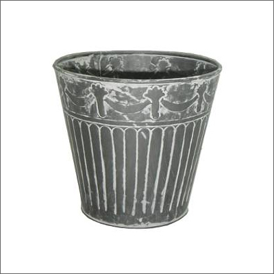 250kg 19x20cm Grey Iron Plant Pot