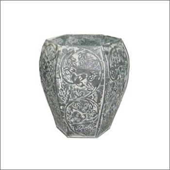 12x22cm Grey Iron Plant Pot