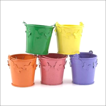 8x8 Inches Multicolor Iron Bucket