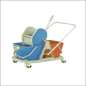 Mop Wringer Trolley With Double Bucket