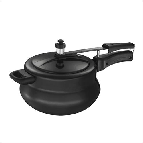 hard anodized Pressure Cooker with black lid