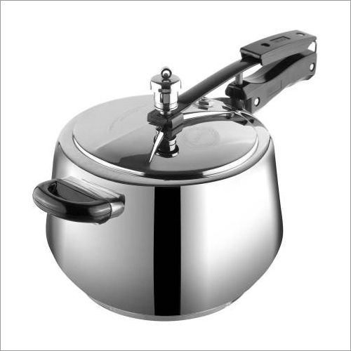 Stainless Steel Sandwich Bottom Handi Shape Pressure Cooker Size: Different Sizes Available