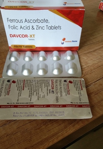 Ferrous Ascorbate Folic Acid and Zink Tablets