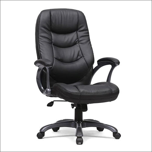 Eco-Friendly Black Leather High Back Office Chair