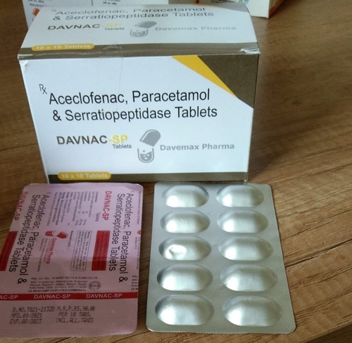 Aceclofenac paracetamol and Serratioptidase tablets
