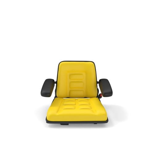 Forklift seat with armrest