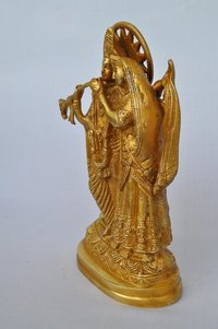Radha Krishna hand made brass metal Statue