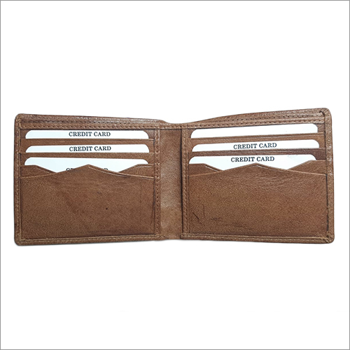 Modern Mens Brown Bifold Leather Wallet
