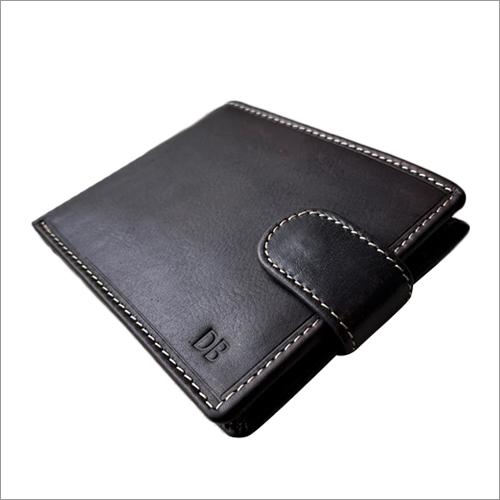 Black Mens Handcrafter Leather Wallet