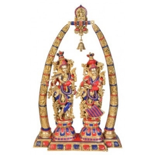 Radha Krishna Pair of Radha Krishna Murti Idol Statue Decorative Showpiece