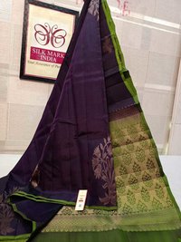 pure kanjivaram silk saree with side butta