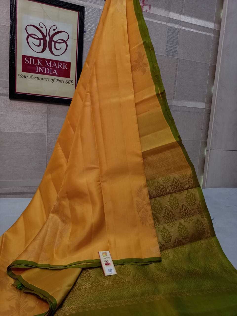 pure kanjivaram silk saree with side butta