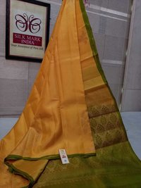 pure kanjivaram silk saree with side butta