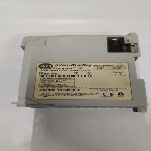 ALLEN BRADLEY 1769 IT6 COMPACT I O 6 CHNLTHERMOCOUPLE mV INPUT MODULE SER A