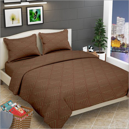 Washable Brown Cotton Double Bed Sheet