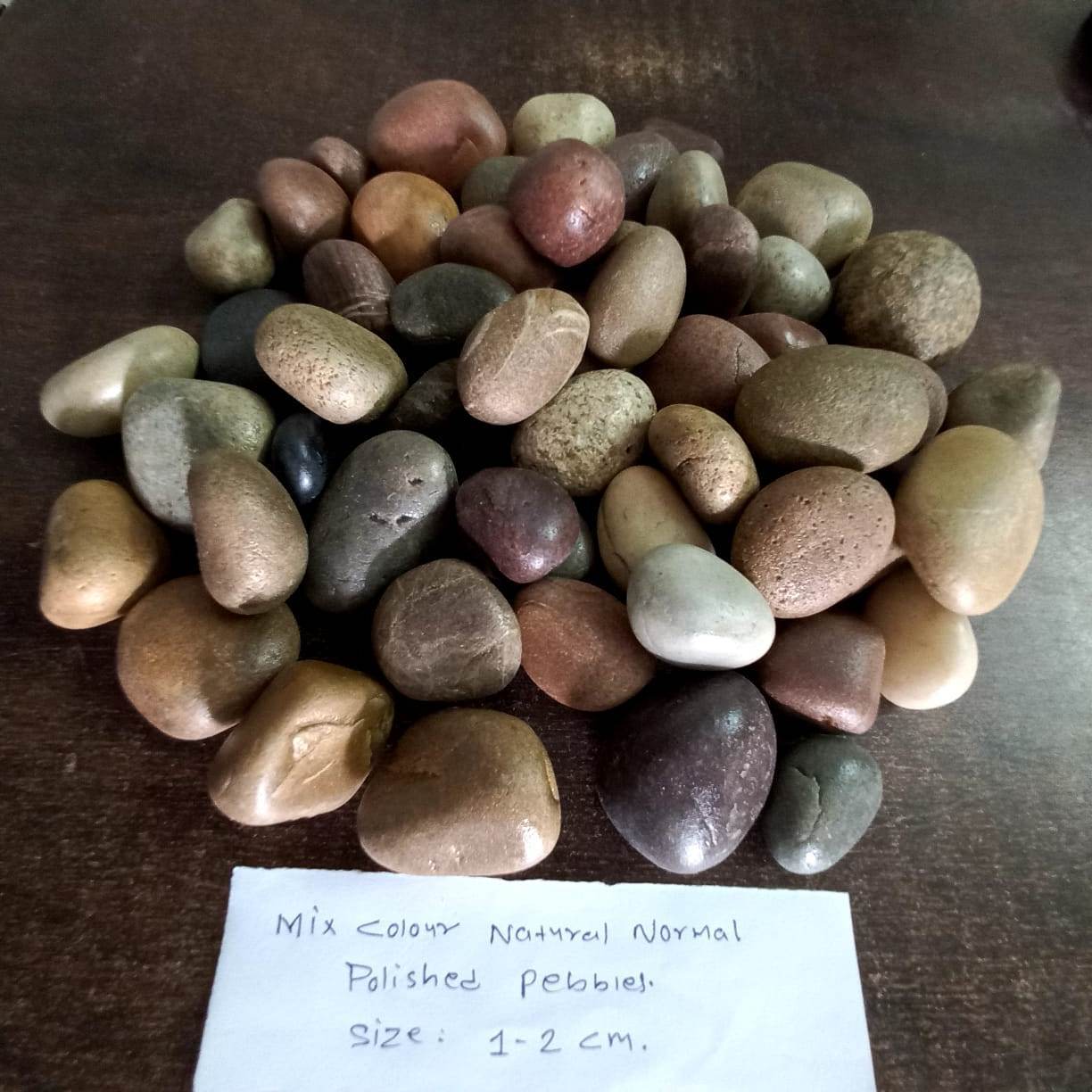 Glossy polish river mix color pebbles stones for landscaping gravels
