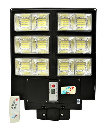Black Realbuy Solar Led Street Light 200W With Remote Control And Motion Sensor