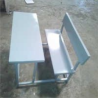 Steel School Bench - Mild Steel, Standard Size, Grey Color | Indoor Use, Polished Finishing, Plain Design For Classrooms