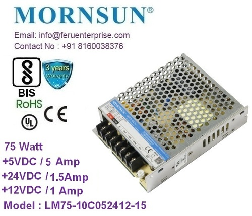 LM75-10C052412-15 MORNSUN SMPS Power Supply
