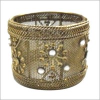 Set Of 4 Beaded Napkin Rings