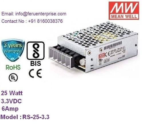 Rs-25-3.3 Meanwell Smps Power Supply Efficiency: 73.5