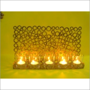 Iron 3 T- Light Candle Holder  Washer Wall Ring