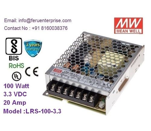 Lrs-100-3.3 Meanwell Smps Power Supply Efficiency: 84.5