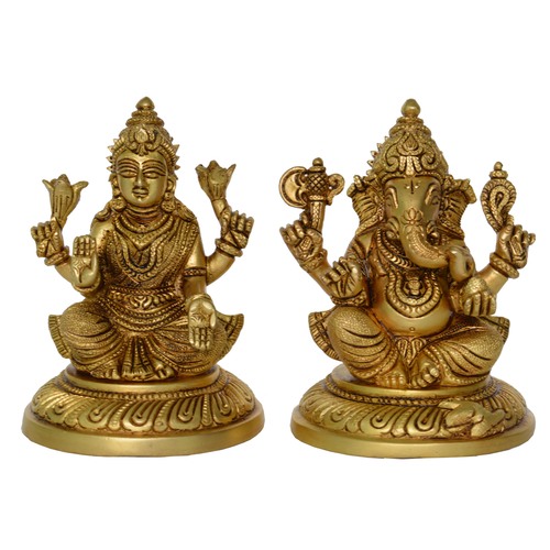 Laxmi Ganesha Pair for Home Temple