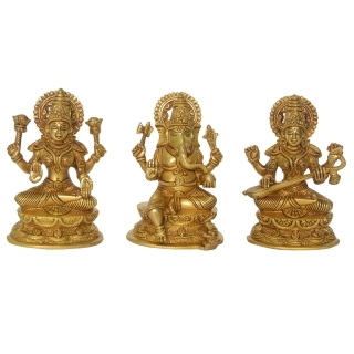 Ganesh Laxmi Saraswati Beautiful Figure for Temple or Decor