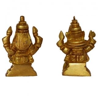 Lakshmi Ganesha Pair made in brass metal by Aakrati