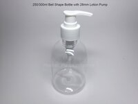 Hand Wash Bottle With Dispenser Lotion Pump - Plastic, 250-500ml Capacity, Transparent Color, Round Shape, Lotion Dispenser Pump Feature