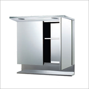 Rectangular 59 X 60 X 12 Cm Stainless Steel Double Door Cabinet With Led