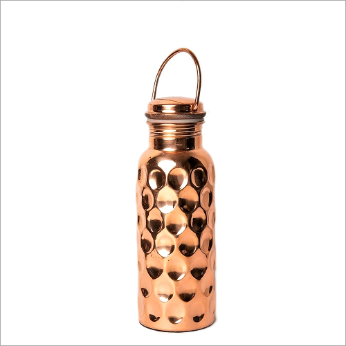 Diamond Design Copper Water Bottle Size: Different Available
