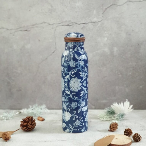 Multicolor Printed Copper Water Bottle