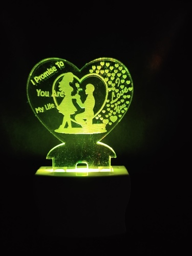 Modern Svkd 3D Illusion I Promise To You Couple Night Lamp