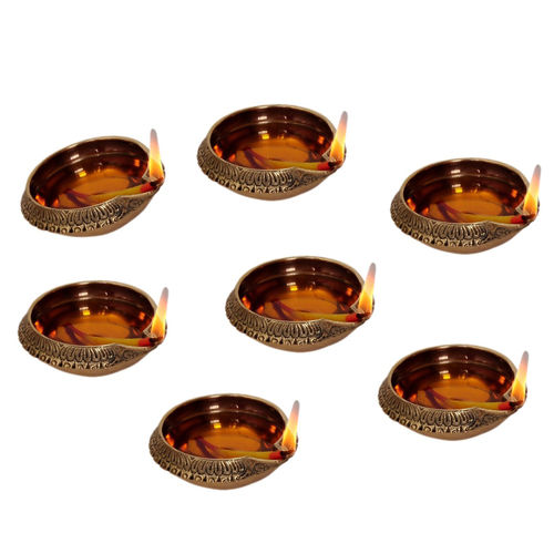 Polishing Kuber Diya Diwali Oil Diya Festival Gift Item Set Of 7