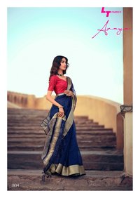 Anaya Designer Weaving Kora Silk Sarees