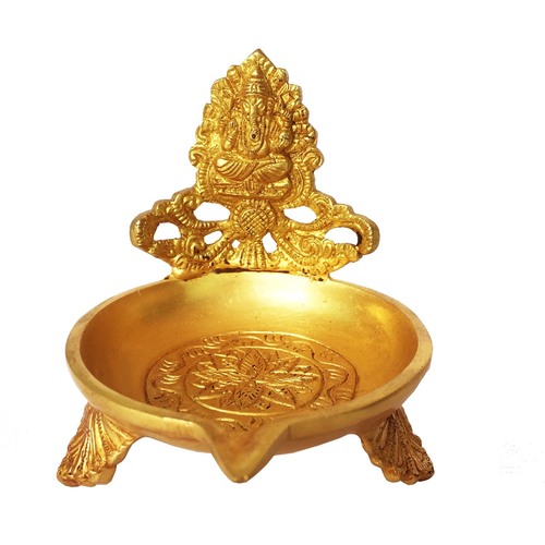 Polishing Aakrati Brass Table Diya  Metal Religious Temple Worship Deepak