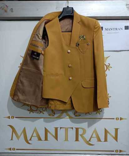 Auric Light Brown Three piece Suit