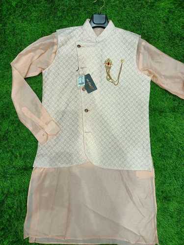 Chiken kurta coti Light Pink