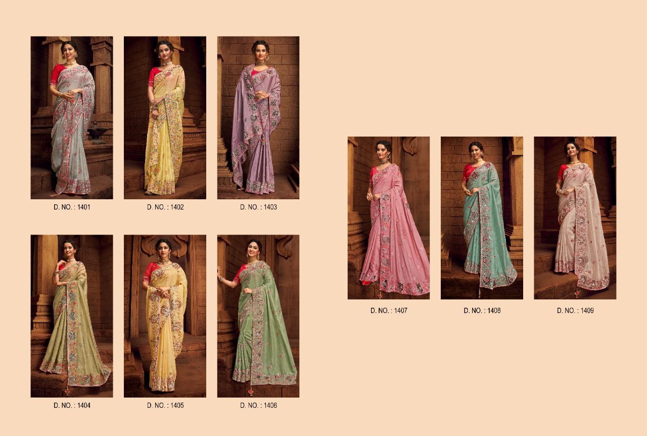 Pure Designer Handwork Sarees Catalogue Set