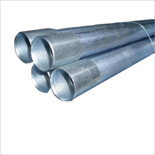 GI Conduit Pipe 20MM 25MM 32MM 40MM 50MM - Galvanized Steel, Round Shape, Length 3-25MM OD | Suitable for Armored Cable & Fluid Conveyance