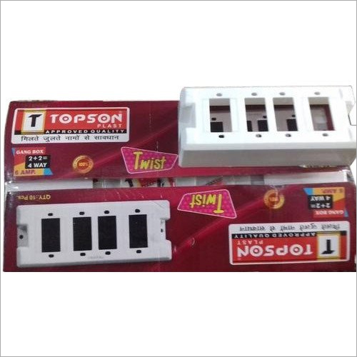 White Topson Plast Gang Boxes