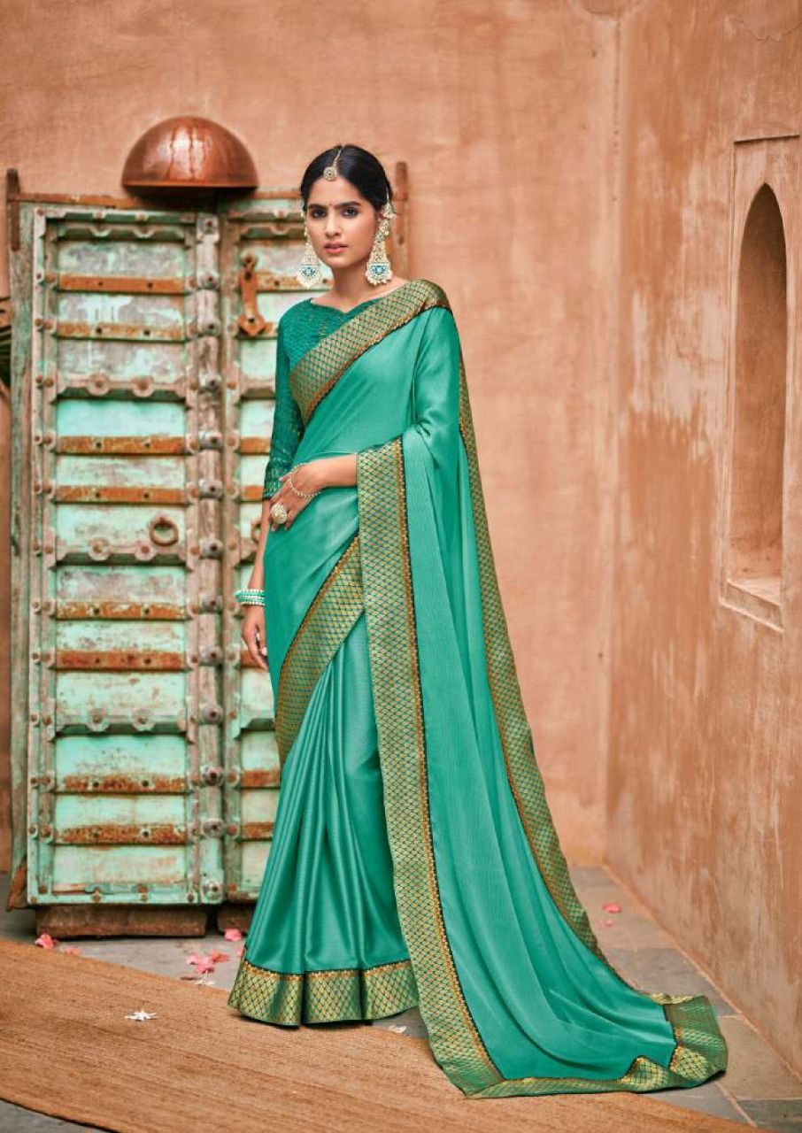 Madhumati Moss Chiffon Designer Saree Catalogue Set